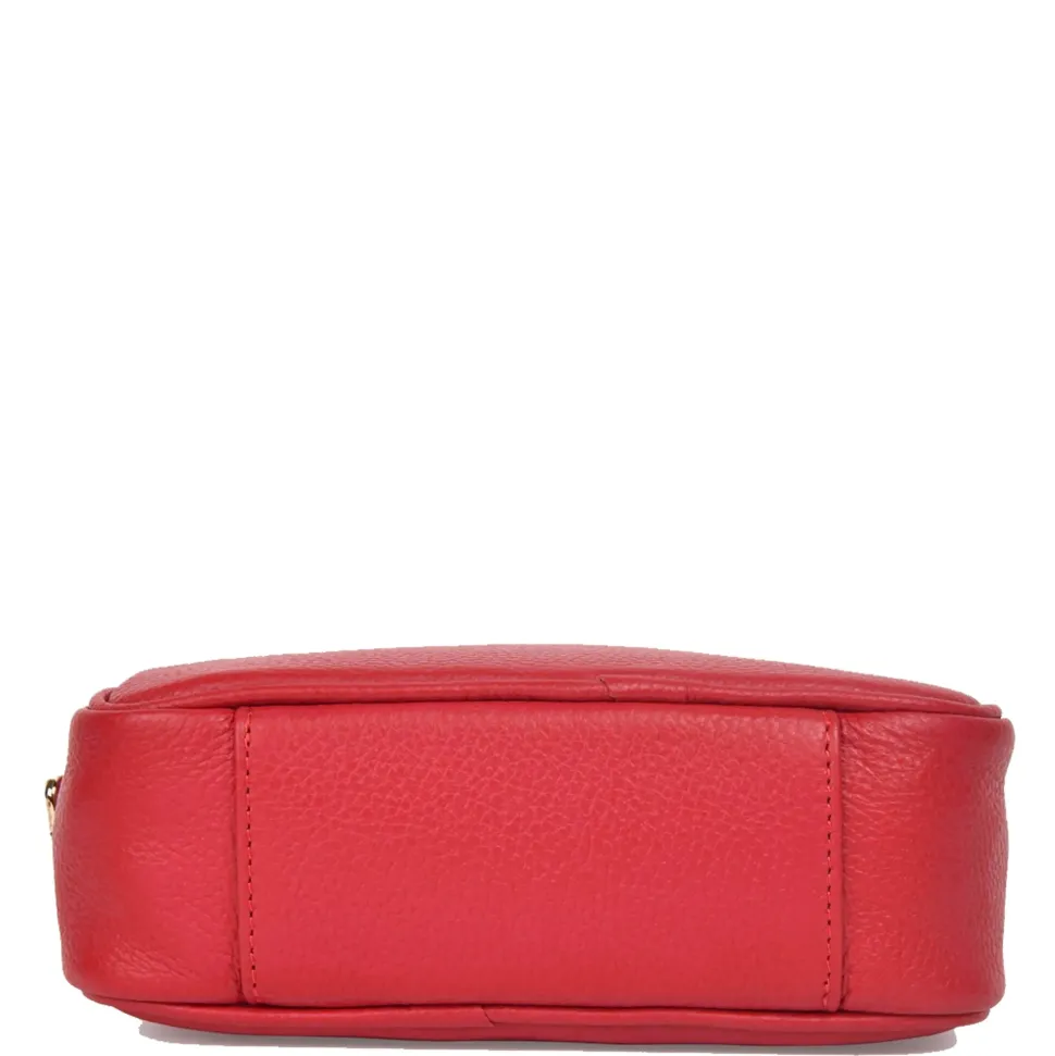 Red Patchwork Vegan Leather Crossbody Bag | BNEEI