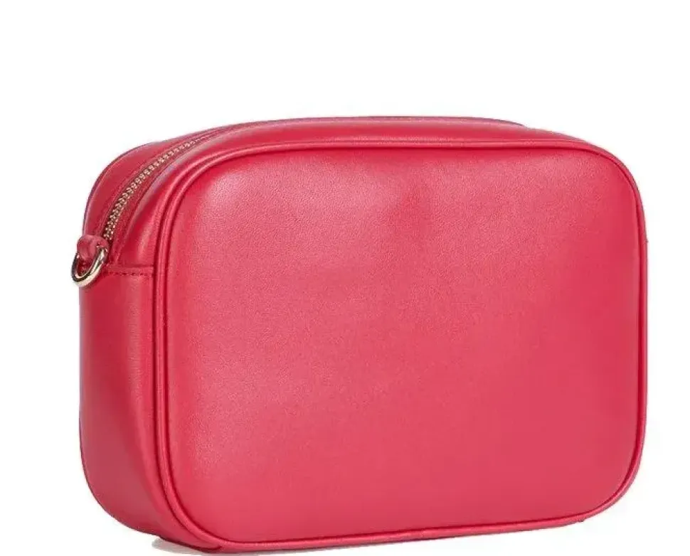 Red Patchwork Vegan Leather Crossbody Bag | BNEEI