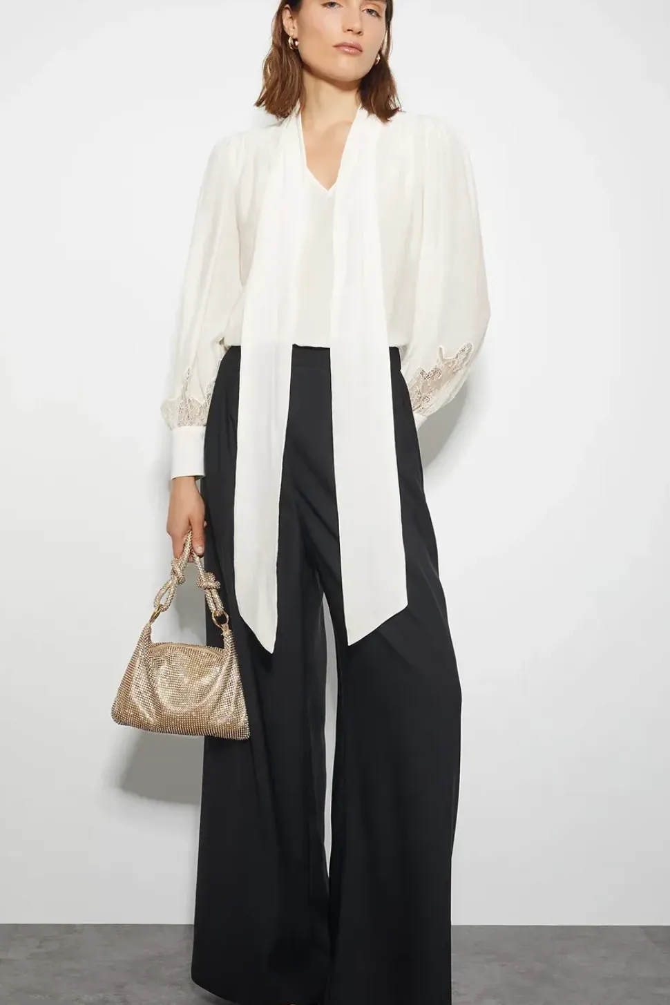 Reece Lacy Pussybow Blouse