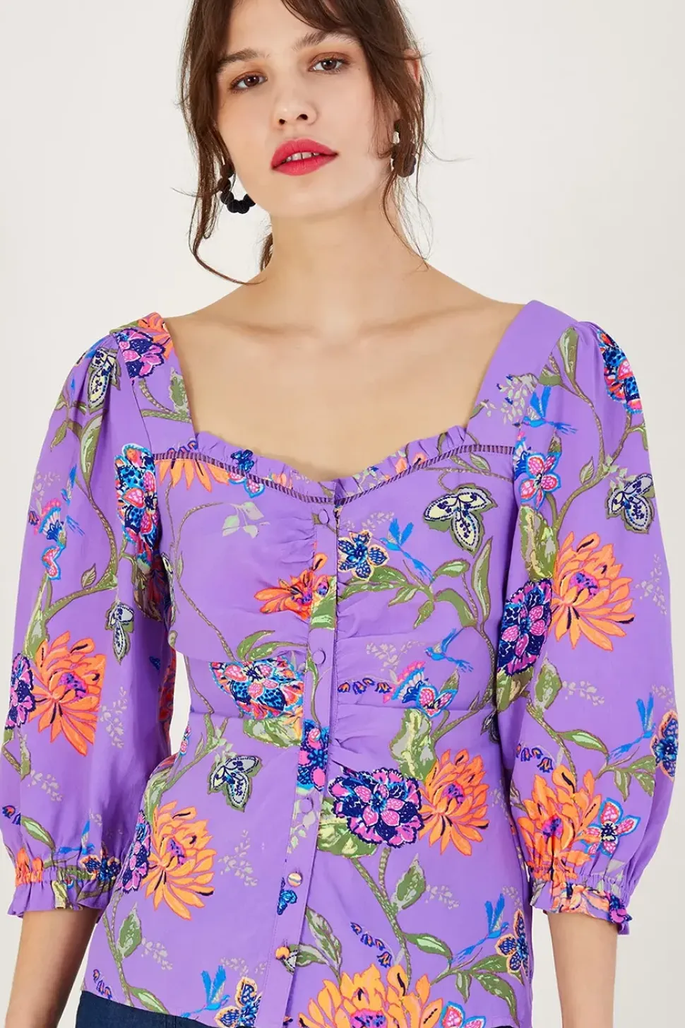 Regina Print Puff Sleeve Top