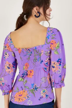 Regina Print Puff Sleeve Top