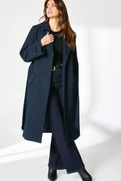 Relaxed Belted Wrap Coat