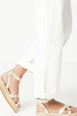 Remi Cross Strap Raffia Flatform Sandals