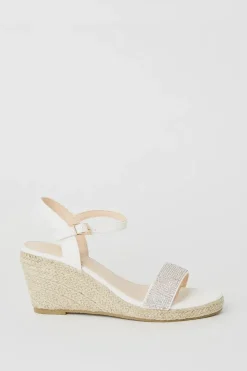 Renelle Diamante Espadrille Wedges