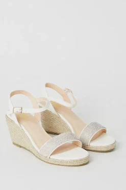 Renelle Diamante Espadrille Wedges