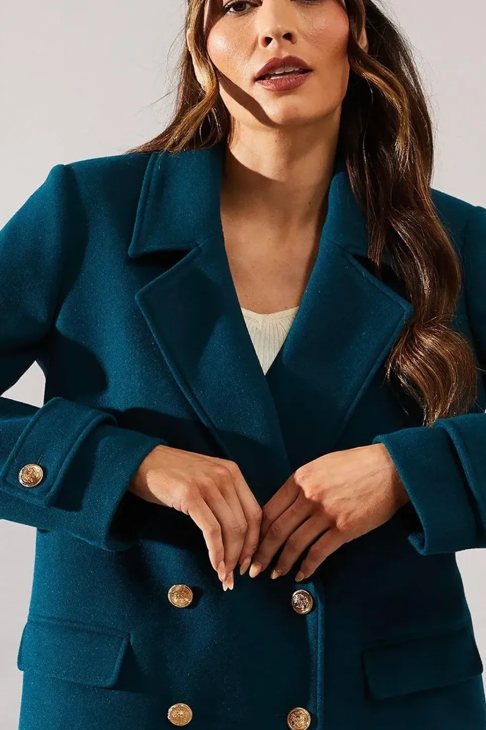 Revere Collar Blazer Coat