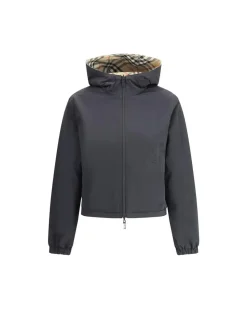 Reversible Jacket with Adjustable Hood and Zippered Pockets