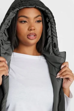 Reversible Quilted Longline Hooded Gilet