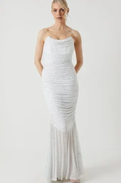 Rhinestone Jersey Corset Wedding Dress