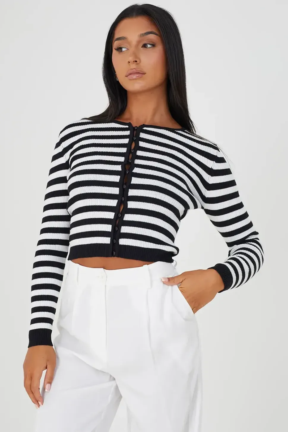 Ribbed Knitted Cardigan