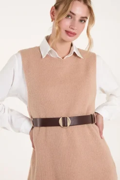 Ribbed Knit Vest Blouse