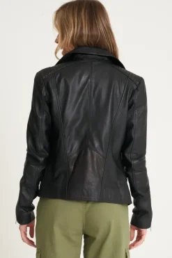 Ribbed Leather Jacket