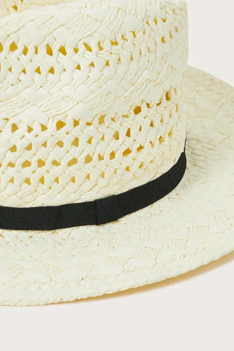 Ribbon Trim Fedora Hat