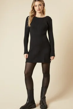 Rib Knitted Jumper Dress