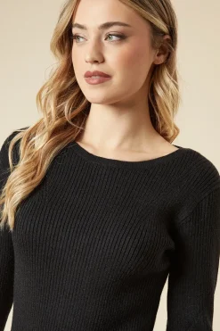 Rib Knitted Jumper Dress