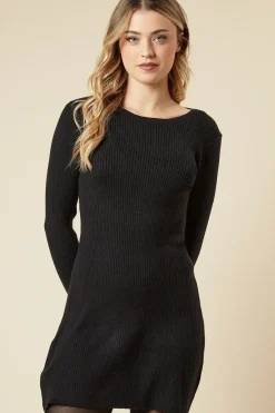 Rib Knitted Jumper Dress