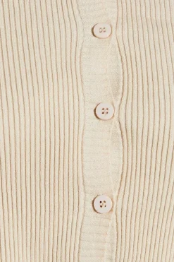 Rib Knit Wide Sleeve Cropped Cardigan