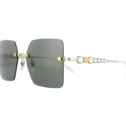 Rimless Silver Grey Sunglasses