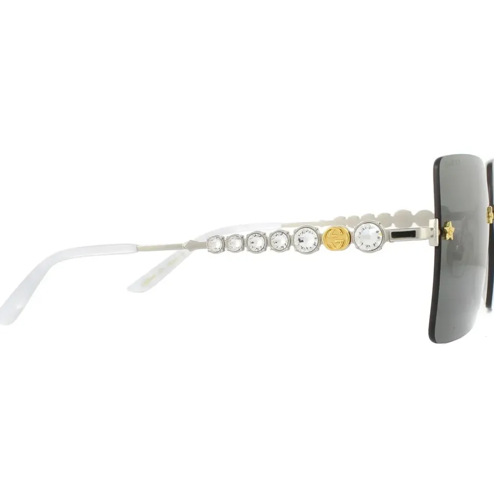 Rimless Silver Grey Sunglasses