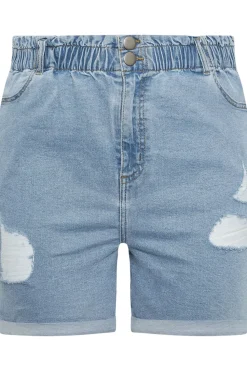 Ripped Denim Shorts