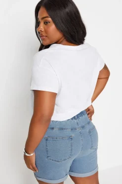 Ripped Denim Shorts
