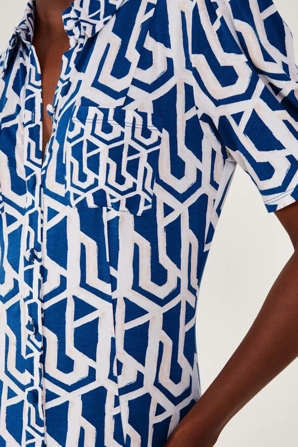 Rizzoli Geometric Print Shirt Dress