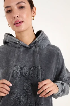 Rock & Roll Acid Wash Hoodie