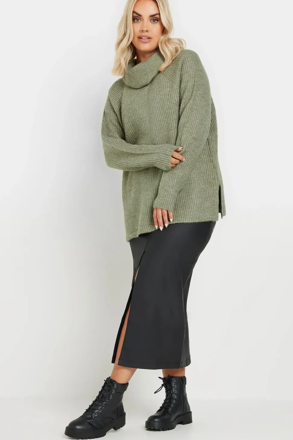 Roll Neck Knitted Jumper