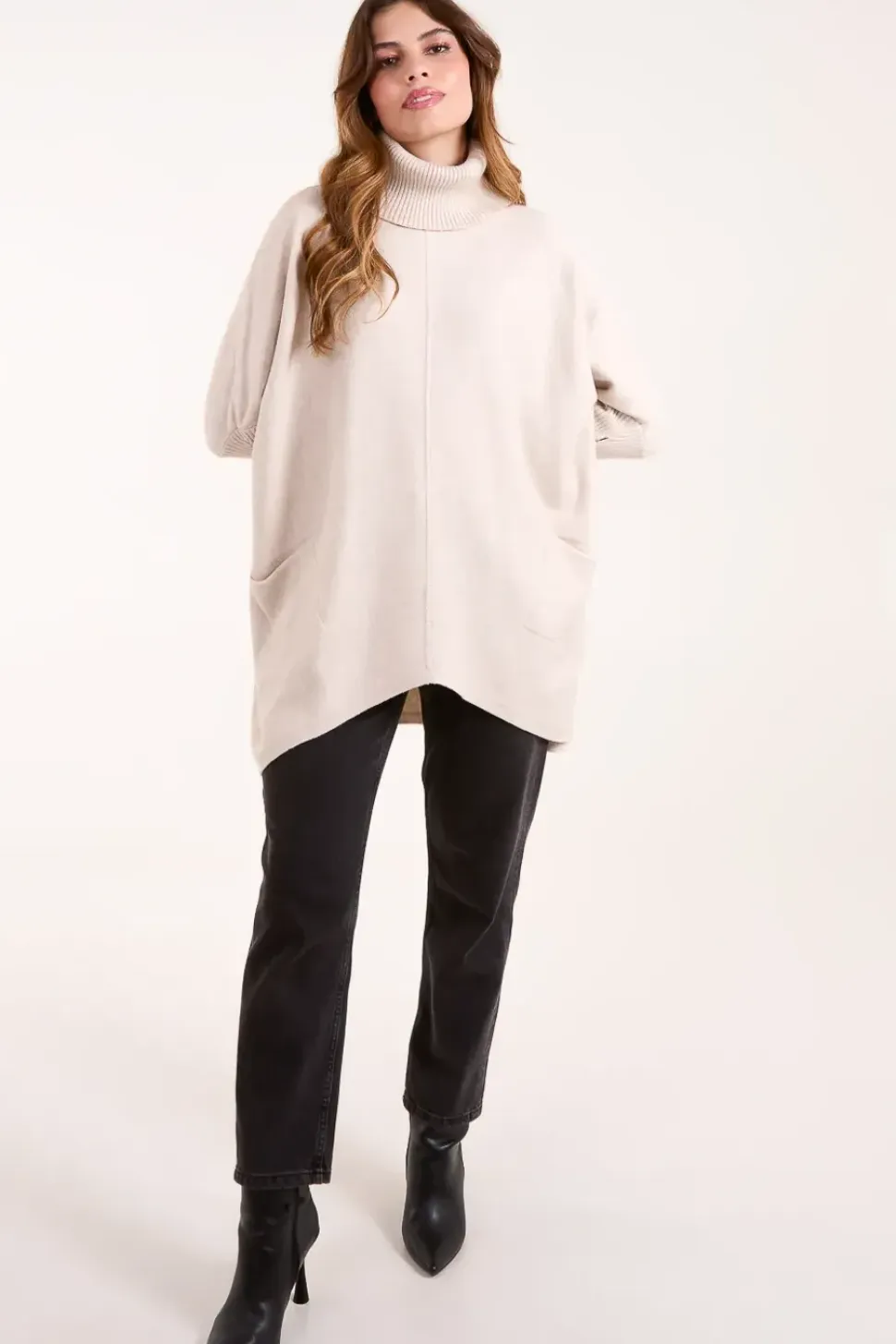 Roll Neck Pocket Jumper