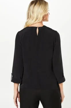 3/4 Roll Sleeve Blouse