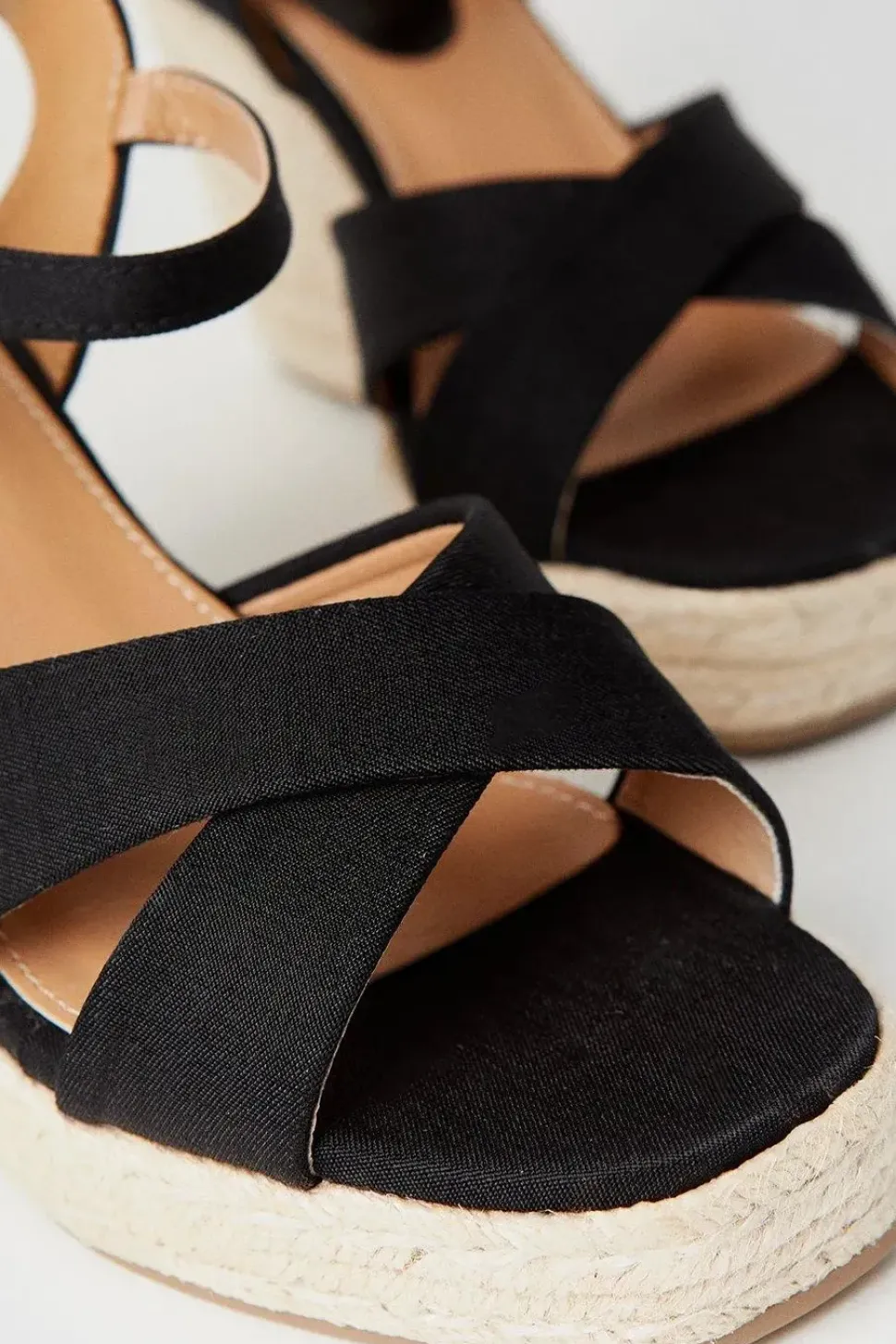Roma Cross Strap Wedges
