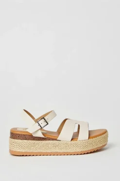 Romaia Comfort Cutout Medium Espadrille Covered Wedge Sandals