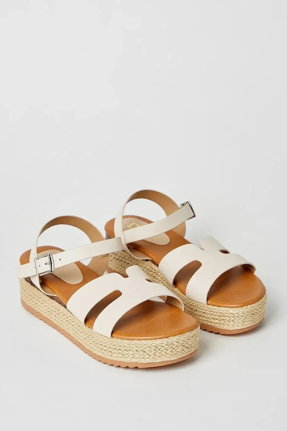 Romaia Comfort Cutout Medium Espadrille Covered Wedge Sandals