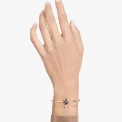 Rose Gold Plated Black Swan Bangle 5678048
