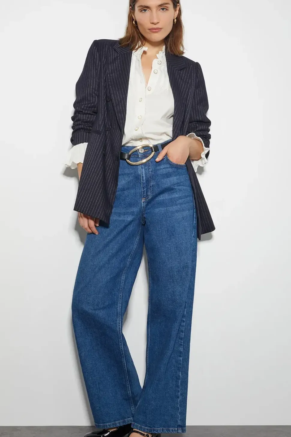 Rose Long Sleeve Frill Pleat Shirt