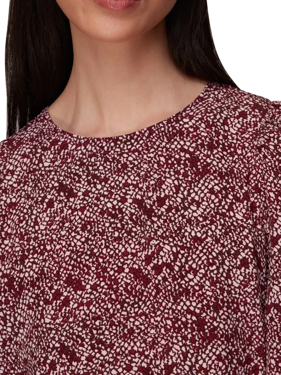 Rough Weave Cut Out Peplum Top-