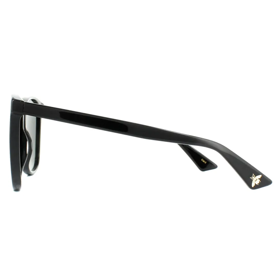 Round Black Grey Sunglasses