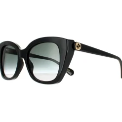 Round Black With Green and Red Grey Gradient GG0702SKN Sunglasses