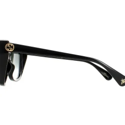 Round Black With Green and Red Grey Gradient GG0702SKN Sunglasses