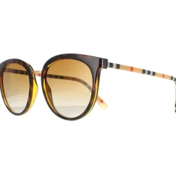Round Dark Havana Brown Gradient Polarized BE4316 Willow Sunglasses
