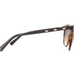 Round Dark Havana Brown Gradient Sunglasses