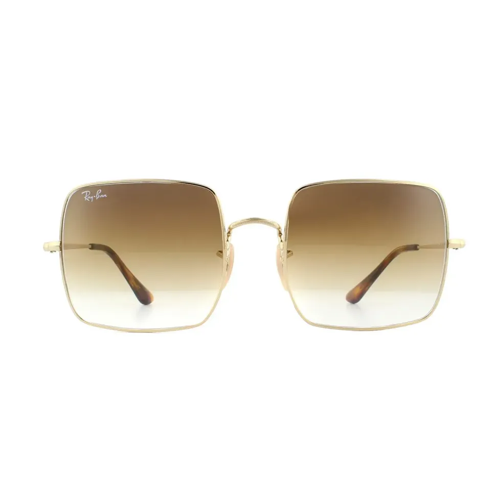 Round Gold Green and Red Green Gradient Sunglasses