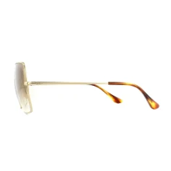 Round Gold Green and Red Green Gradient Sunglasses