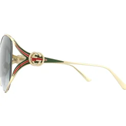 Round Gold Grey Gradient Sunglasses