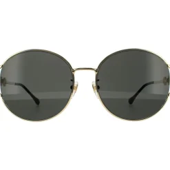 Round Gold Grey Sunglasses