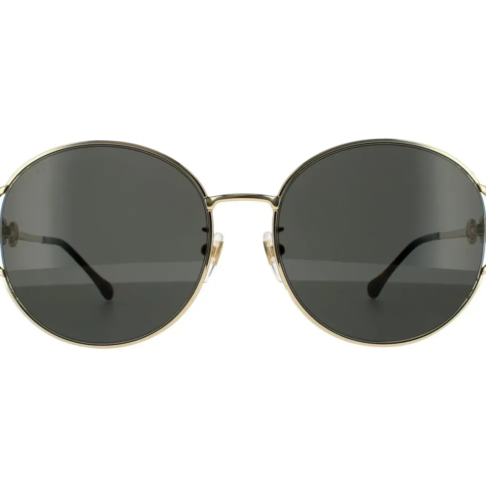Round Gold Grey Sunglasses