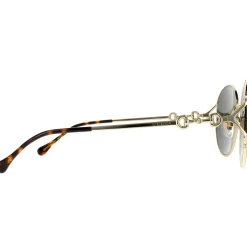 Round Gold Grey Sunglasses
