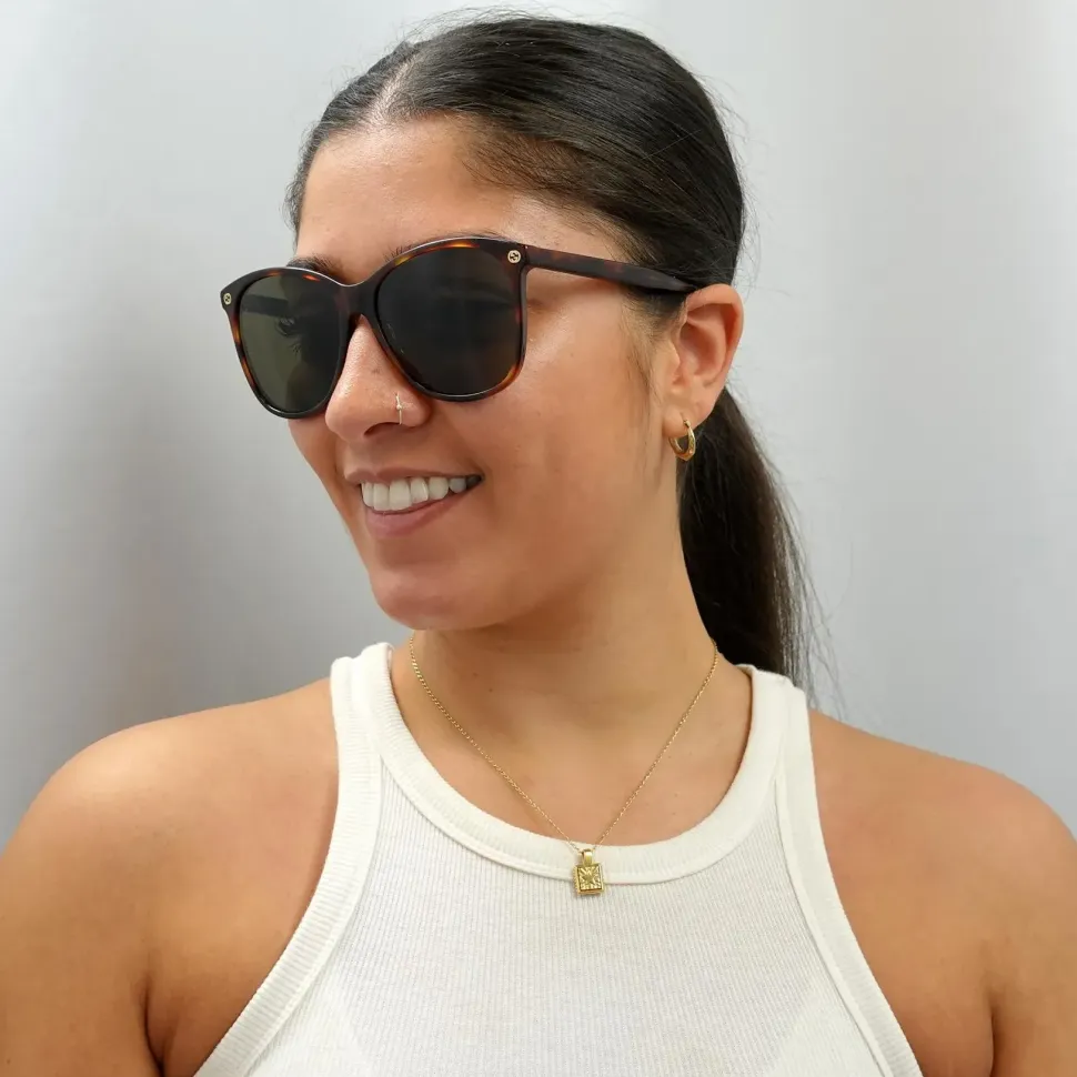 Round Havana Brown Sunglasses
