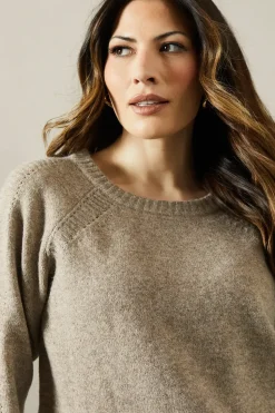 Round Neck Rib Detail Jumper