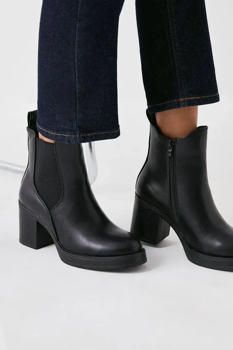 Round Toe Platform Ankle Boots